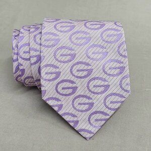 Vintage Gucci 100% Silk Tie – Made in Italy -Purple Tonal Stripe-Rare Find